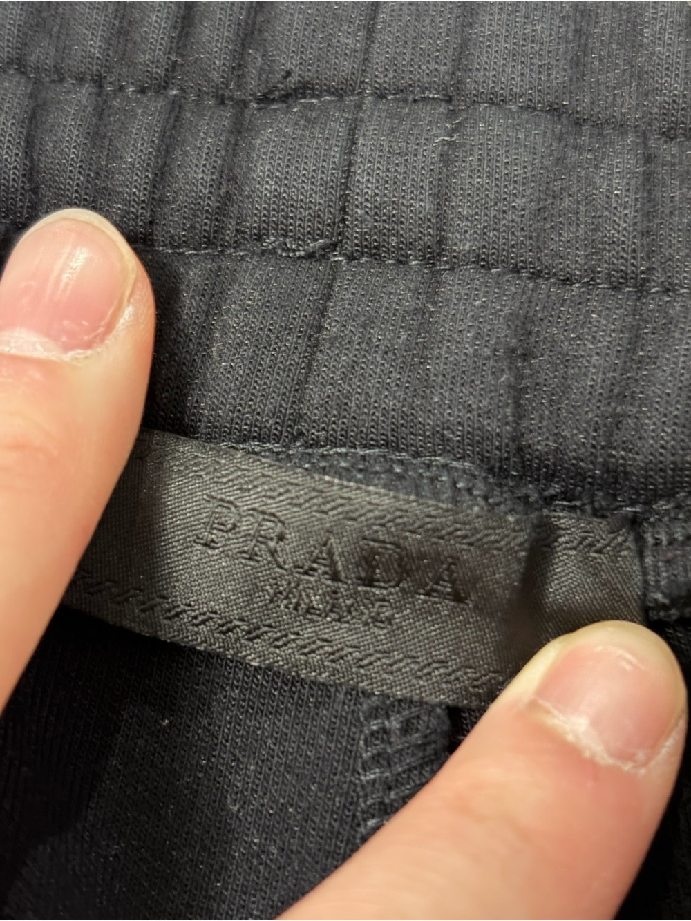Prada Black Fleece jogger Pants image 6